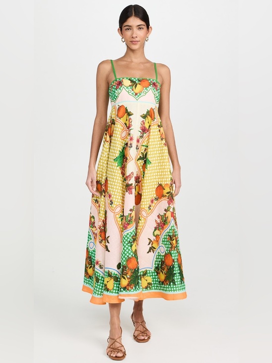 Alemais Dresses & Skirts - ALEMAIS Lemonis Sundress in Multi Fruit Print, Size US 6